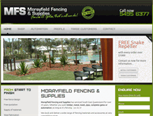 Tablet Screenshot of morayfieldfencing.com.au